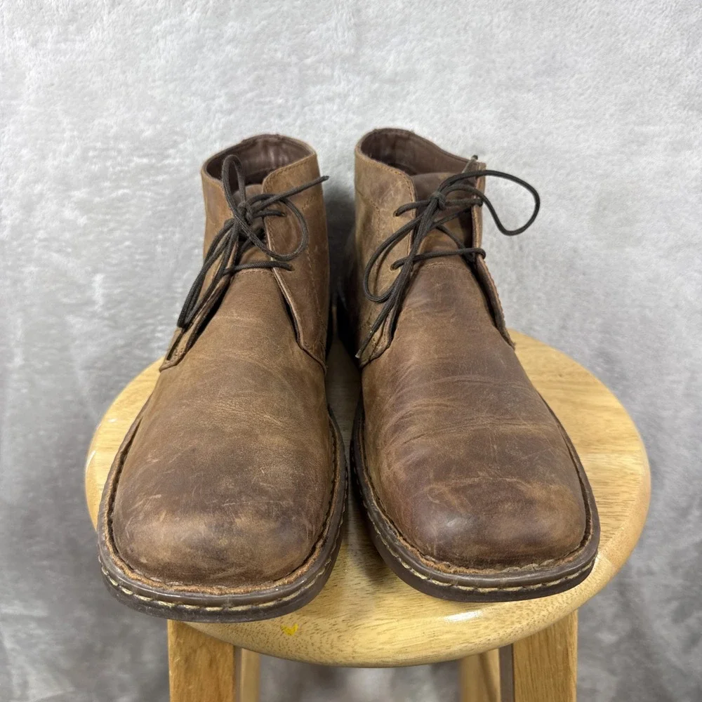 Born Shoes Chukka Boots Mens 13 Brown Leather Lace Up Ankle Casual Style H32708